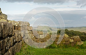 Hadrian`s Wall at Walltown Crags