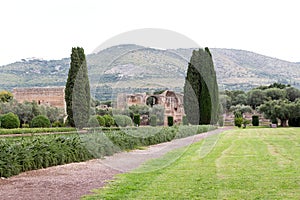 The hadrian villa, adriana is a large roman archaeological complex