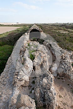 The Hadrianic aqueduct of Caesarea Maritima along Israel\'s Mediterranean coast