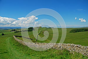 Hadrian wall landscape, England photo