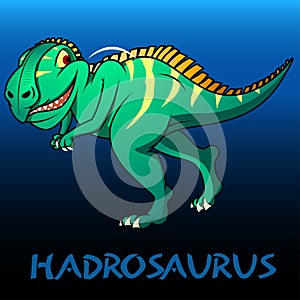 Hadrosaurus cute character dinosaurs