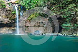 Haew Su thad waterfall with tunnel at Khao Yai national park