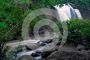 Haew Suwat Waterfall,Rain forest at Nakhon Ratchasima Province.Thailand