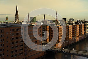 Hafencity in Hamburg with nice shadows