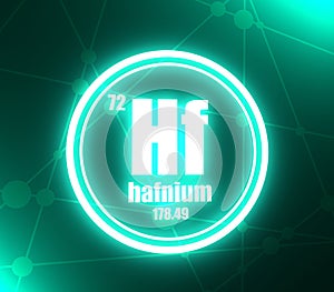 Hafnium chemical element.