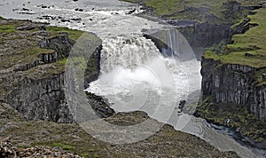 Hafragilsfoss waterfall, Diamond Circle, Iceland