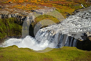 Hafragilsfoss waterfall in Northeast Iceland