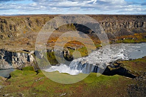 Hafragilsfoss waterfall in Northeast Iceland