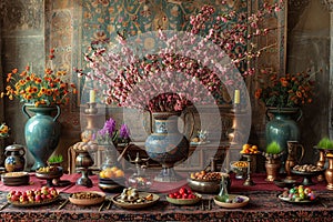 Nowruz, persian new year traditional decorations photo