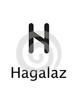 Hagalaz of Runes alphabet