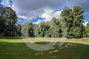 Hagaparken Park in Solna Northern Stockholm With open meadow photo