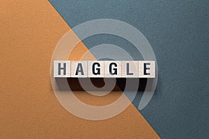 Haggle - word concept on cubes