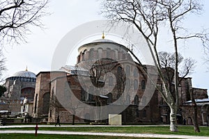 Edifice of ancient Hagia Irene church in Istanbul