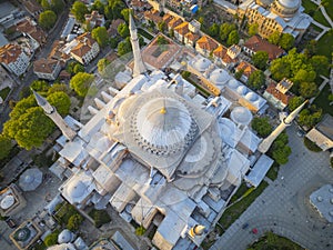 Hagia Sophia aerial view, Istanbul, Turkey