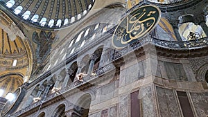 The Hagia Sophia also called Hagia Sofia or Ayasofya interior