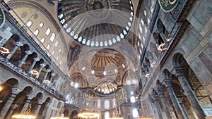 The Hagia Sophia also called Hagia Sofia or Ayasofya interior