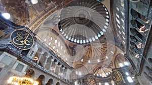 The Hagia Sophia also called Hagia Sofia or Ayasofya interior