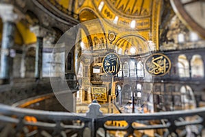The Hagia Sophia also called Hagia Sofia or Ayasofya interior