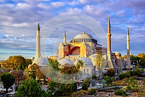 Hagia Sophia domes and minarets, Istanbul, Turkey