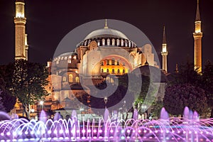 Hagia Sophia and fountain photo
