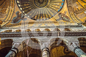 Hagia Sophia Hagia Sofia, Ayasofya interior in Istanbul, Turkey, Byzantine architecture, city landmark and architectural