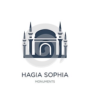 hagia sophia icon in trendy design style. hagia sophia icon isolated on white background. hagia sophia vector icon simple and