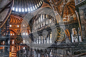 Hagia Sophia mosque interior, Istanbul