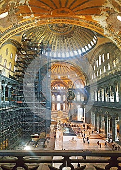 Hagia Sophia Mosque Istanbul Interior Arcs