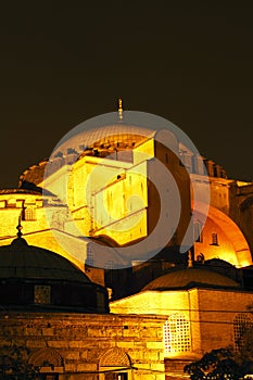 Hagia Sophia night closer photo