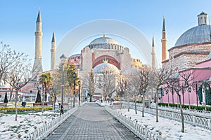 Hagia Sophia in winter morning