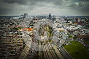 The Hague, NL in tilt-shift miniature