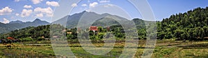 Panoramic view of the Hai Van Pass, Thua Thien-Hue Province, Vietnam photo