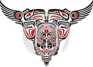 Haida style tattoo design