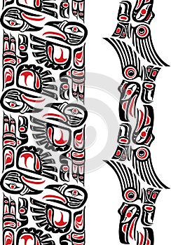 Haida style tattoo pattern