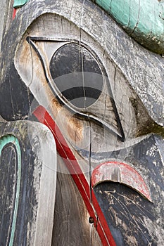 Haida Totem Pole Close Up