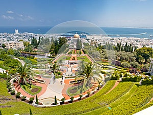 Haifa Bahai Garden panorama