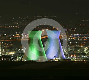 Haifa Bazan Refinery in the night