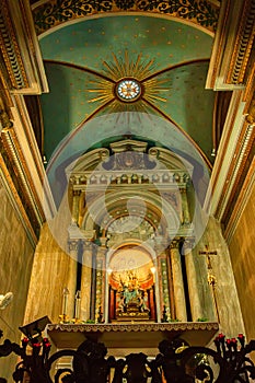 HAIFA, ISRAEL - CIRCA NOVEMBER 2011: Saint Mary altar in Stella Maris Church