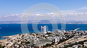 Haifa view of the city from a bird's flight