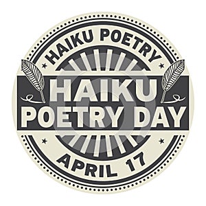 Haiku Poetry Day stamp