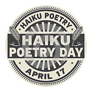 Haiku Poetry Day stamp photo