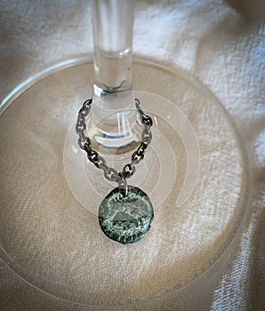 Hail Caesar! Roman Coin Wine Glass Tag