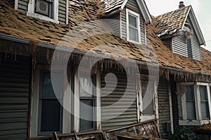 hail damage on roof shingles and vents