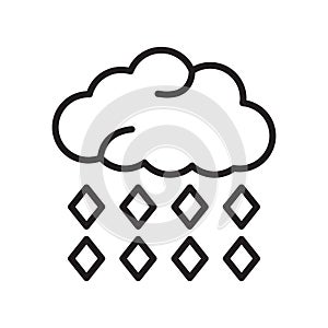 Hail icon vector isolated on white background, Hail sign