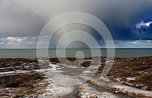 Hail storm clouds photo