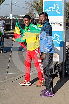 Haile Gebrselassie and Priscah Jeptoo