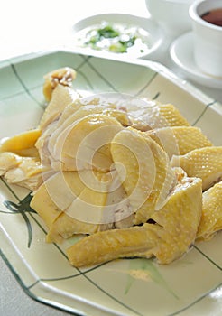 Hainanese steam Chicken