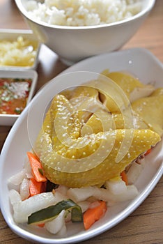 Hainanese steam Chicken