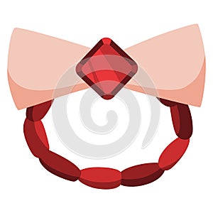 Hair accessory icon. Care and clip hairnine. Illustration of accessory for woman, hair fashion items. Hair fix element