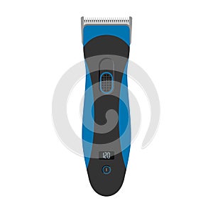 Hair and beard clipper trimmer isolated on a white background. Electric hairdressing equipment, hair clipper in a flat